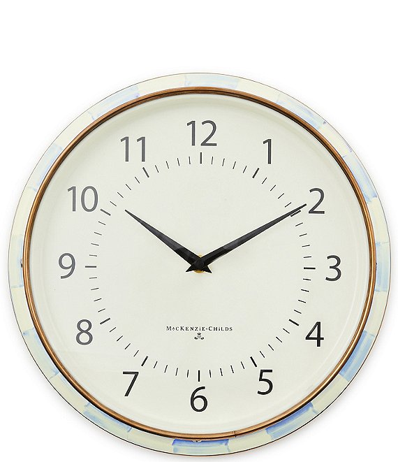 MacKenzie-Childs Check School Wall Clock