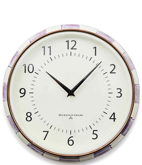 MacKenzie-Childs Check School Wall Clock