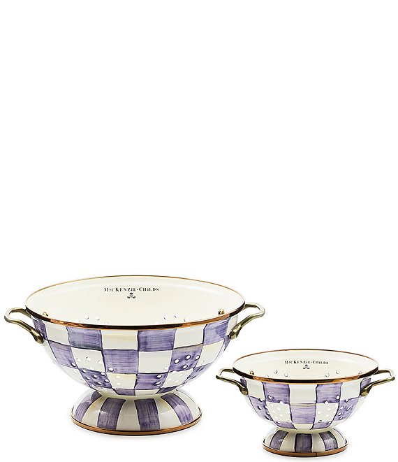 MacKenzie-Childs Check Enamel Colander | Dillard's