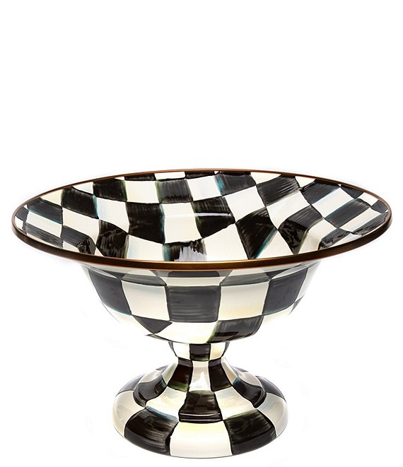 MacKenzie-Childs Check Footed Compote