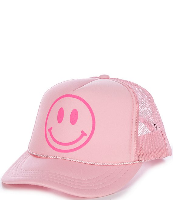 Madley Girls Mono Smiley Face Trucker Hat