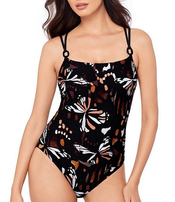 Magicsuit Chrysalis Georgie Hidden Underwire Bra Square Neck One Piece Swimsuit