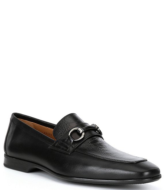 Color:Black - Image 1 - Men's Silos Bit Leather Loafers