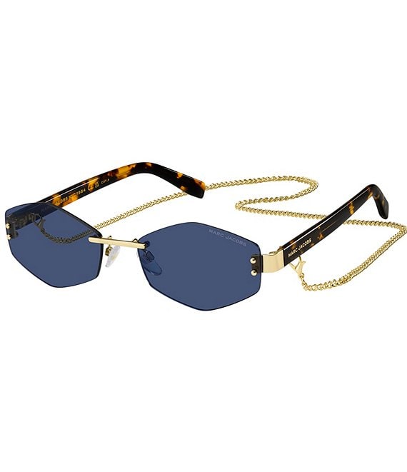Marc Jacobs Women's Marc496/S Air 57mm Geometric Sunglasses, Gold Blue - Image 1