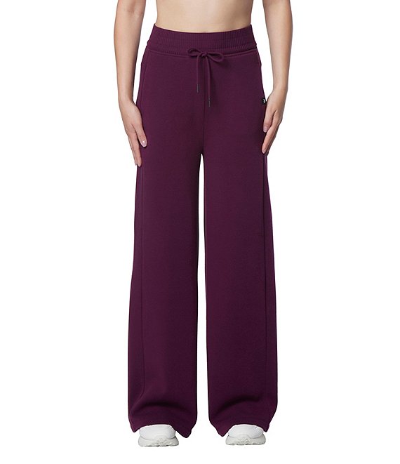 Color:Eggplant - Image 1 - Marc New York Performance Drawstring Flat Front Wide Leg Coordination Side Pocketed Pants