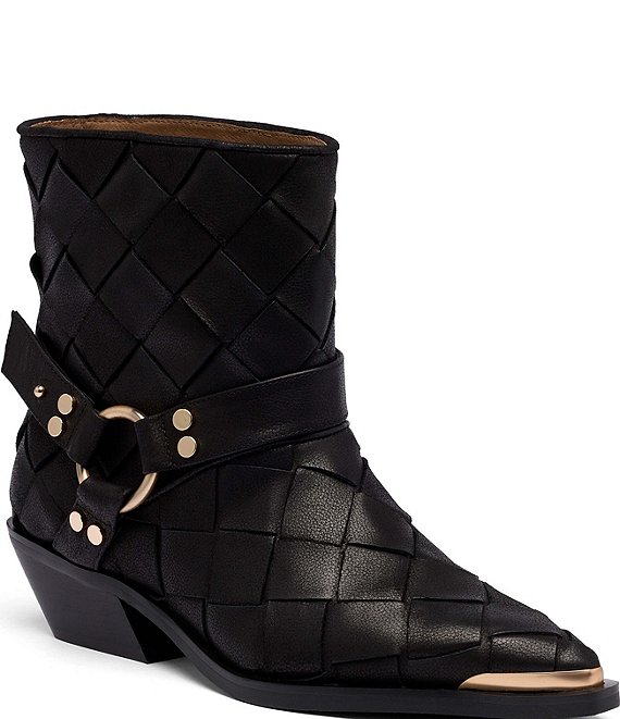 Marc Nolan Cassidy Woven Leather Harness Booties