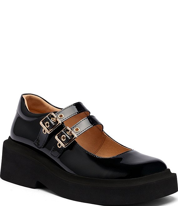 Marc Nolan Lena Patent Leather Double Strap Mary Janes