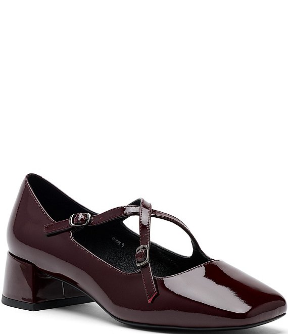 Marc Nolan Women's Ruby Patent Leather Mary Jane Block Heel Pumps