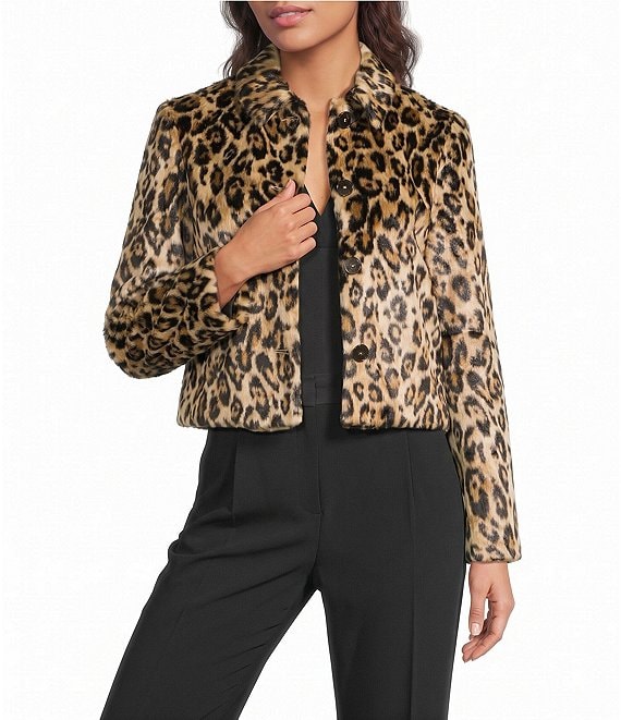 Marella Animal Print Jersey Cropped Jacket