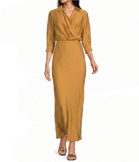 Marella Mllmagenta 3/4 Sleeve A-Line Maxi Dress