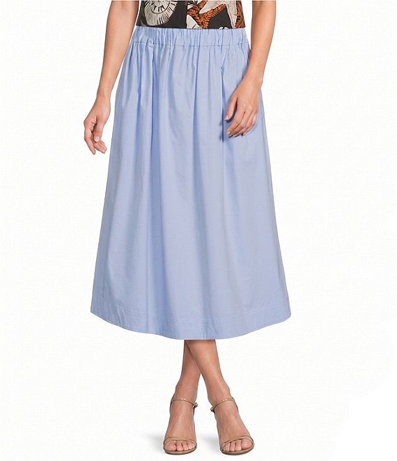 Marella Mllmemore Pull-On Poplin Midi Skirt
