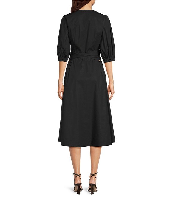 poplin midi dress Lisette Cotton in Black Machine wash cold Z Supply Cornelia Poplin Maxi