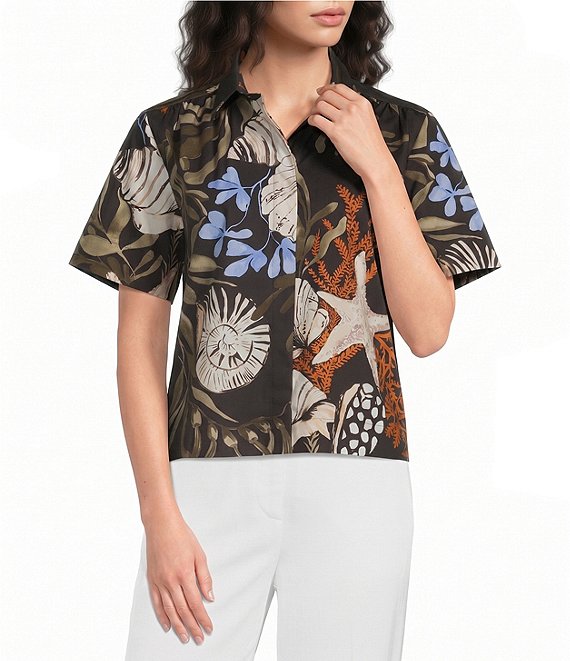 Marella Woven Mllformosa Short Sleeve Collared Camp Shirt