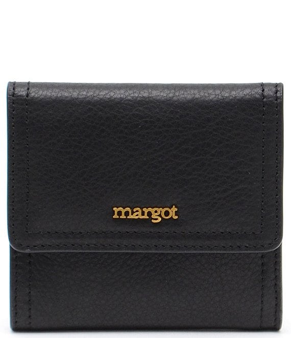 Color:Black - Image 1 - Alaia Leather Trifold Wallet