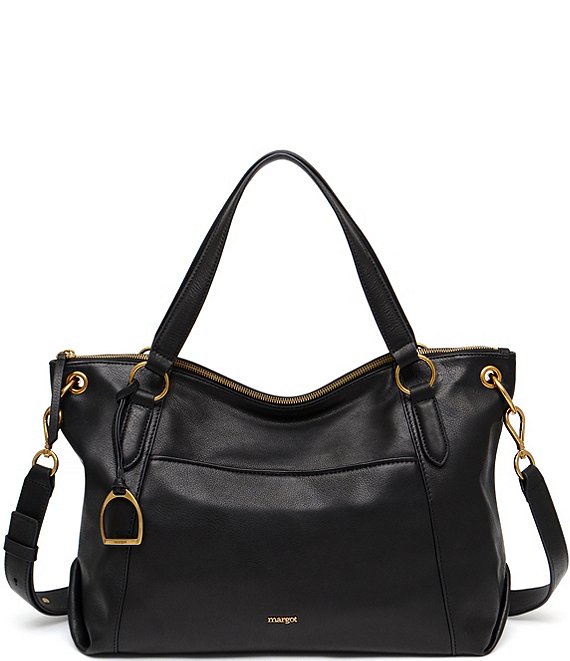 margot | Bags | Margot New York Genuine Leather Shoulder Black Top Zip  Crossbody Bag | Poshmark