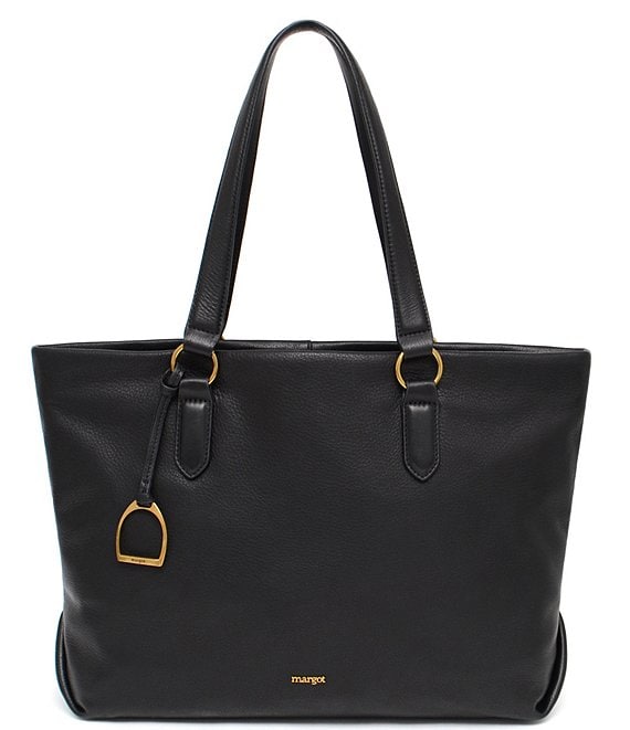 Color:Black - Image 1 - Cloud Leather Sienna Tote Bag