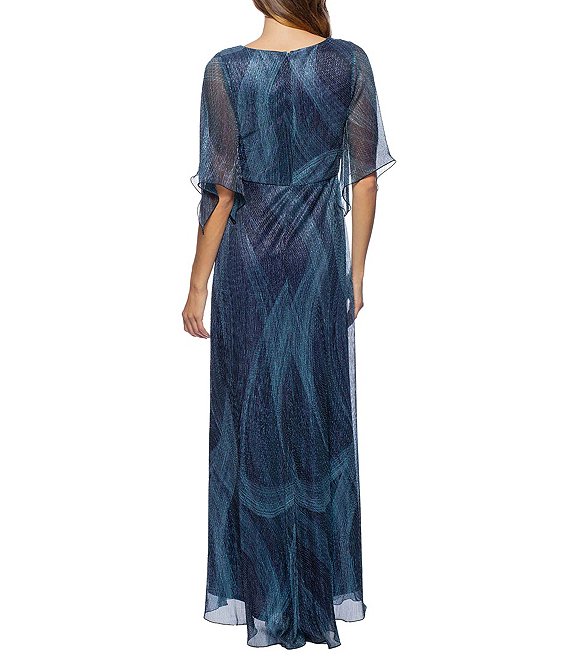 prom dress mesh sleeves GLS by Gloria GL3118 Prom Dress - Light Gold