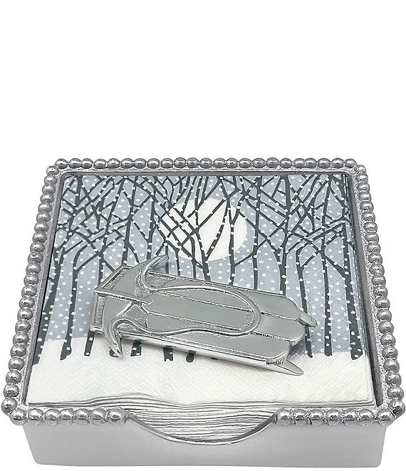 Mariposa Double Runner Sled Beaded Collection Napkin Box Set