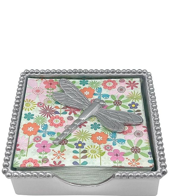 Mariposa Dragonfly Beaded Collection Napkin Box
