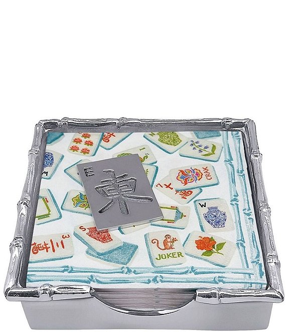 Mariposa Mahjong Bamboo Collection Napkin Box Set