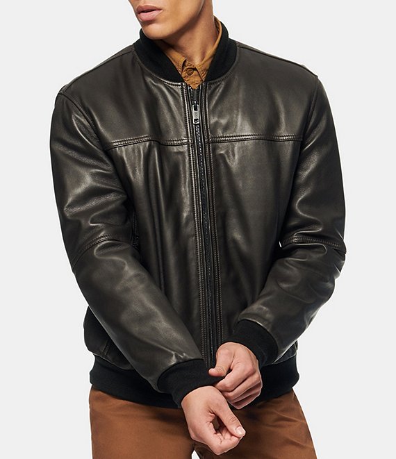 Mens leather 2025 jackets dillards