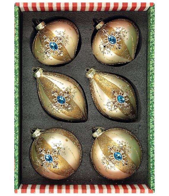 Mark Roberts Christmas Jeweled Ornament, Box Of 6 | Dillard's