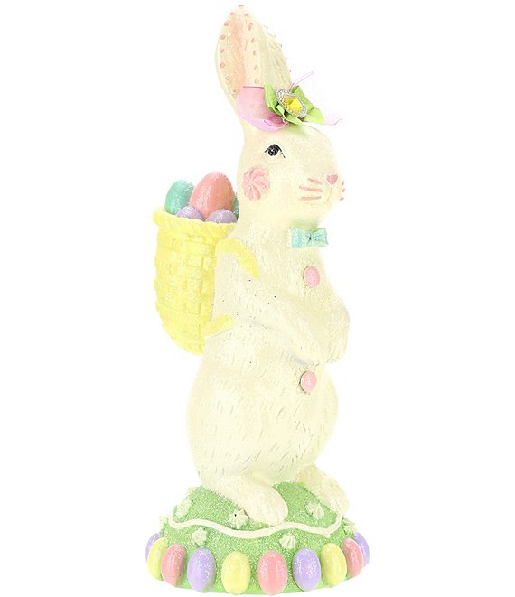 Mark Roberts Easter Jeweled Rabbit with Basket Figurine 12.5 Inches ...