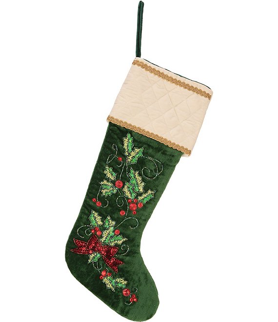 Mark Roberts Holiday Collection 20 Inches Holly Berry Stocking | Dillard's