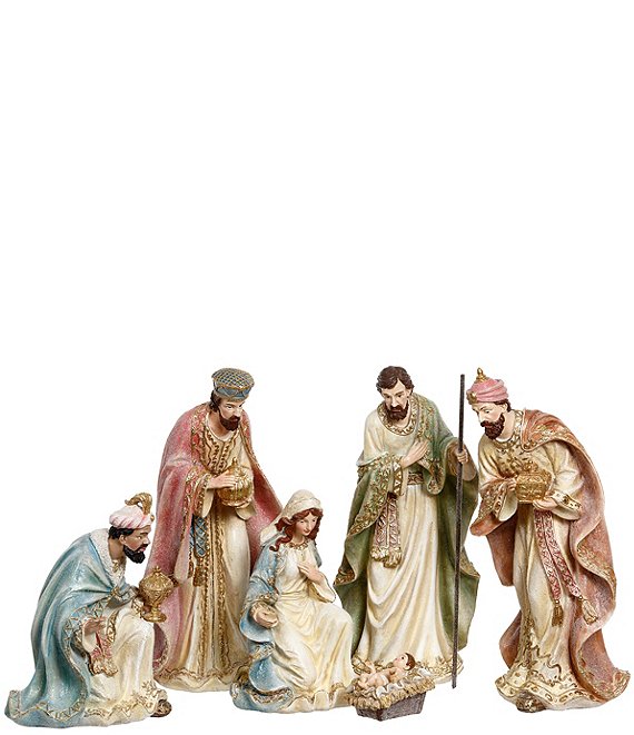 Mark Roberts Holiday Collection 6-Piece Elegant Nativity Scene Set ...