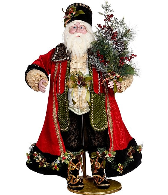 Mark Roberts Holiday Collection Santa with Tree Wood Stand Figurine ...