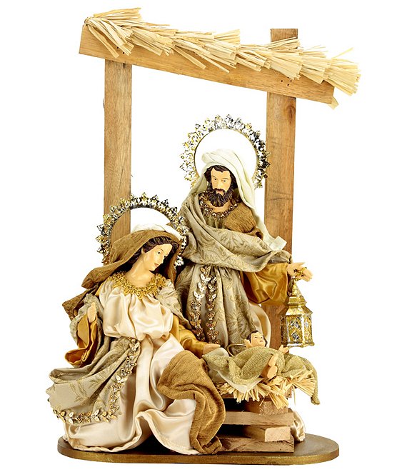 Mark Roberts Holy Family On Stable Figurine