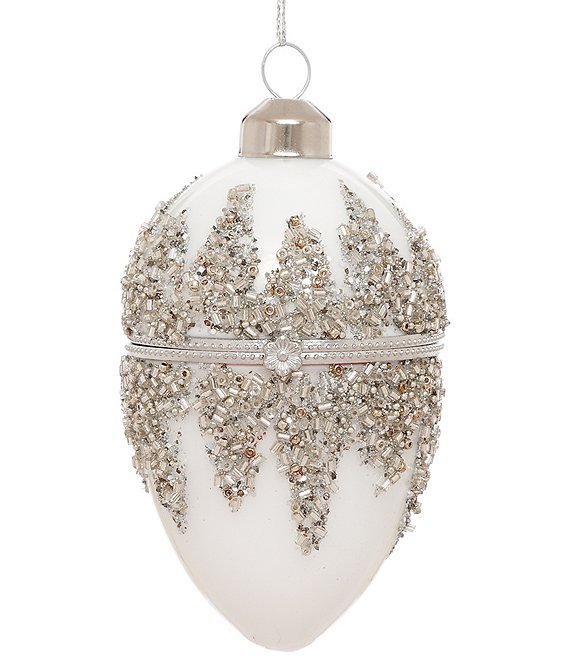 Mark Roberts Jeweled Egg Ornament, Peppermint