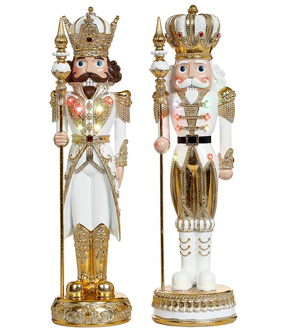 Mark Roberts Lighted Grand King Nutcracker Set Of 2