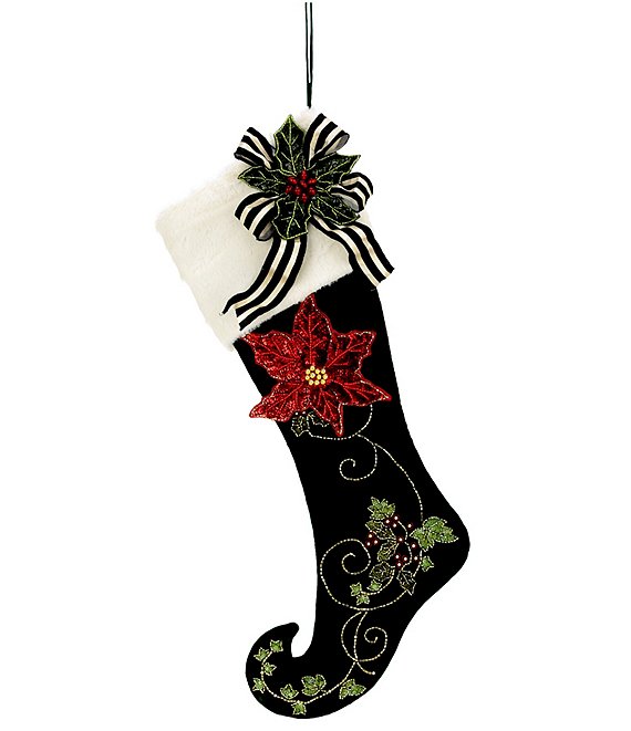 Mark Roberts Poinsettia Ivy Stocking