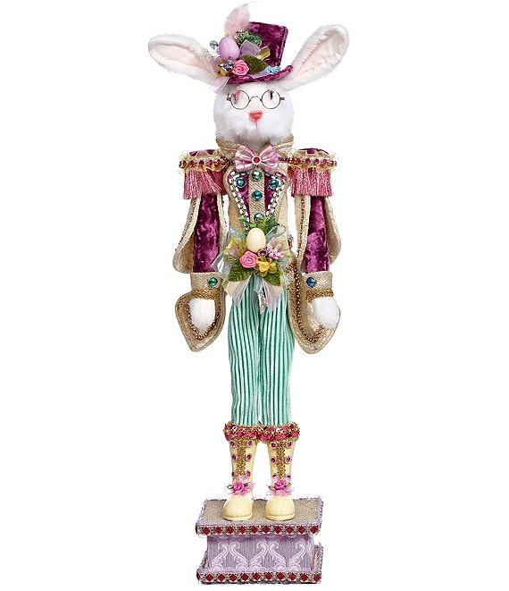 Mark Roberts Rabbit Nutcracker Green Figurine, Small