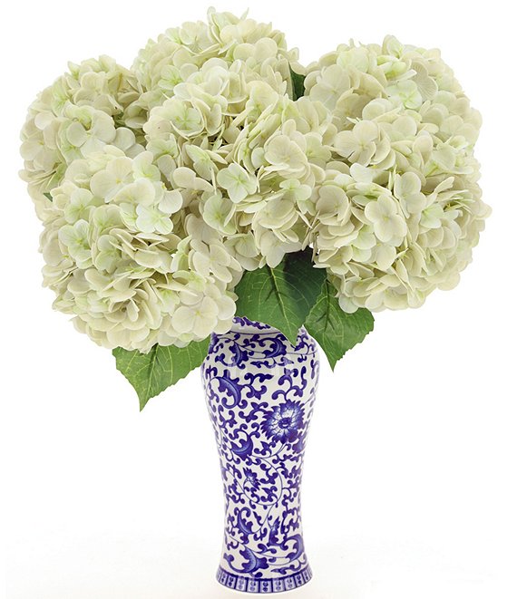 Mark Roberts Vibrant Hydrangea Natural Touch Stems, Boxed Set of 6