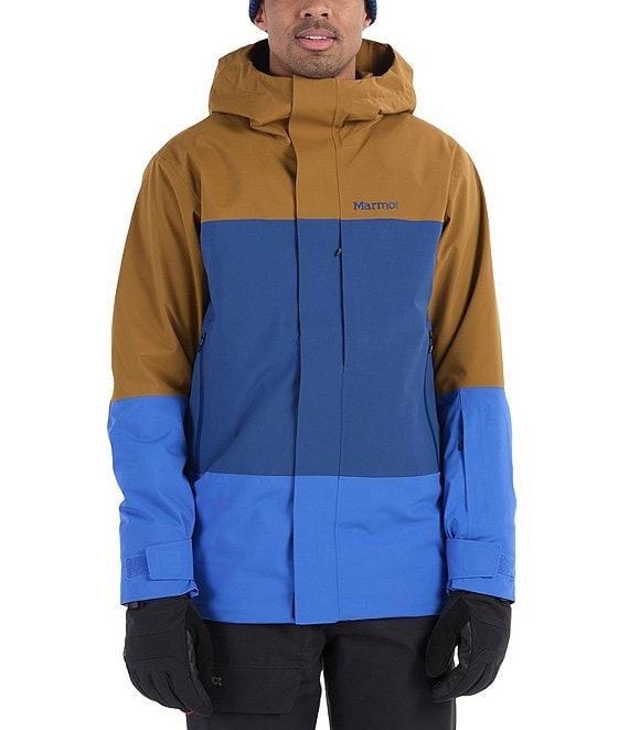 Marmot Long Sleeve Elevation Color Block Hooded Ski Jacket Dillard s