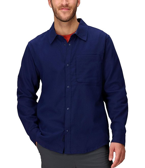 Marmot Stonepeak Lightweight Performance Flannel Long Sleeve Shirt, Arctic Navy - Image 1