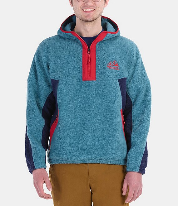 Color block fleece jacket sales