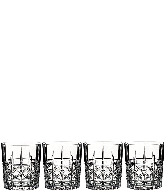 Marquis by Waterford 4-Piece Brady Crystal Double Old Fashioned Glass Set