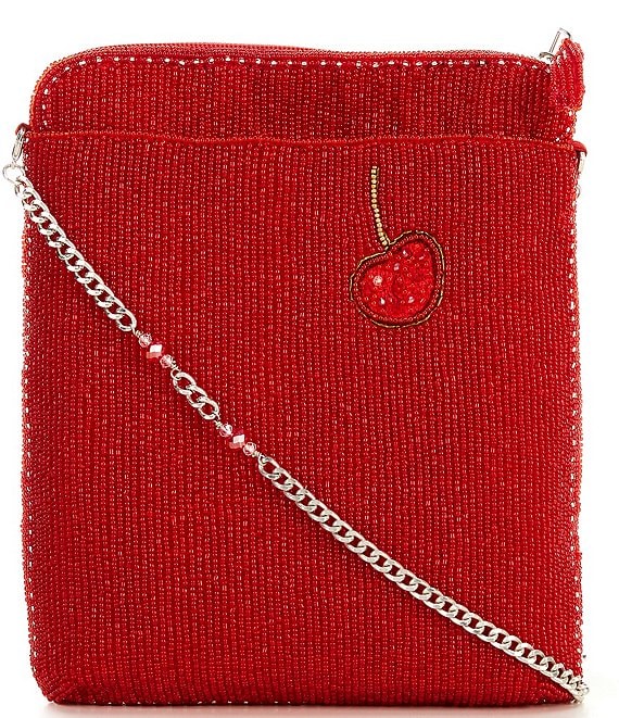 MARY FRANCES 赤 リップビーズパーティーバッグ　メアリーフランシス Mary Frances Top Shelf Crossbody Bag | Dillard's
