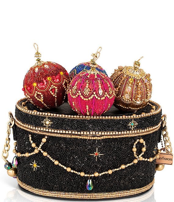 Mary Frances Tree Trimmings Beaded Holiday Crossbody Bag