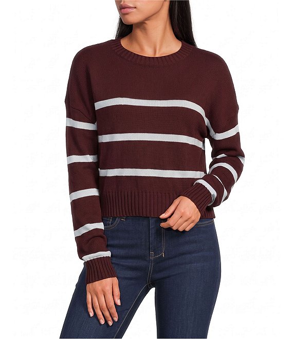 Mason's Daughter Danielle Crew Neck Long Sleeve Stripe Sweater