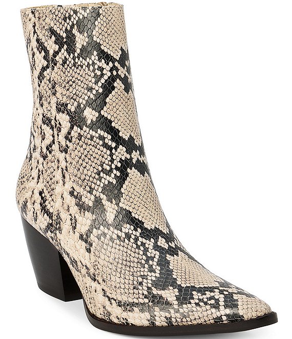 Matisse Caty Snake Print Leather Western Booties 6