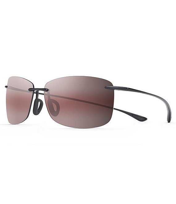 Color:Black Gloss - Image 1 - 'Akau PolarizedPlus2® Rectangular 62mm Sunglasses