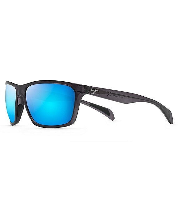 Color:Dark Translucent Grey - Image 1 - Makoa PolarizedPlus2® Wrap 60mm Sunglasses