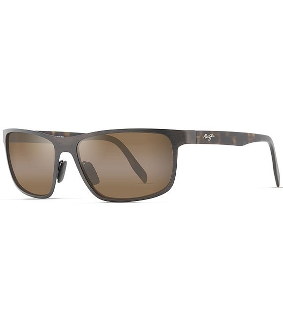 Maui Jim Men's Anemone PolarizedPlus2® 60mm Rectangle Mirrored Sunglasses