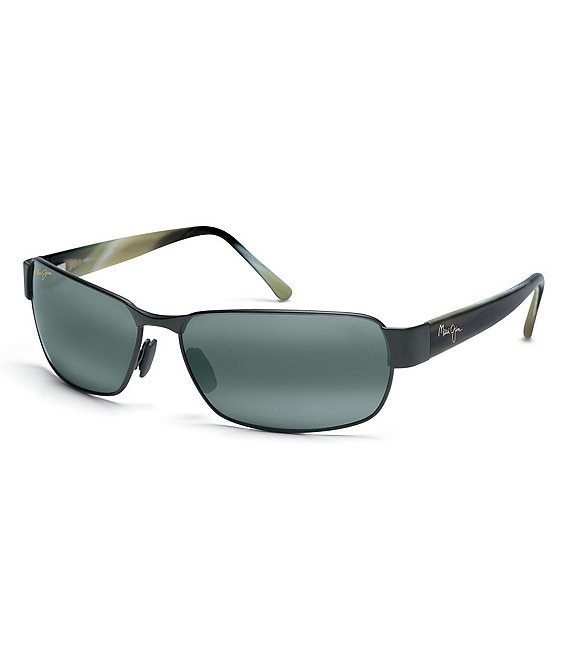 Maui Jim Black Coral PolarizedPlus2 Rectangular 65mm Sunglasses