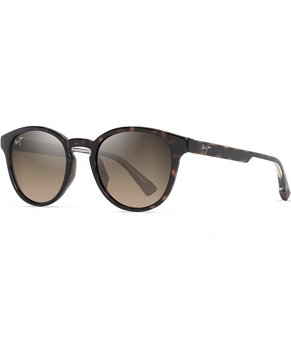 Maui Jim Unisex Hiehie PolarizedPlus2®50mm Havana Round Sunglasses ...