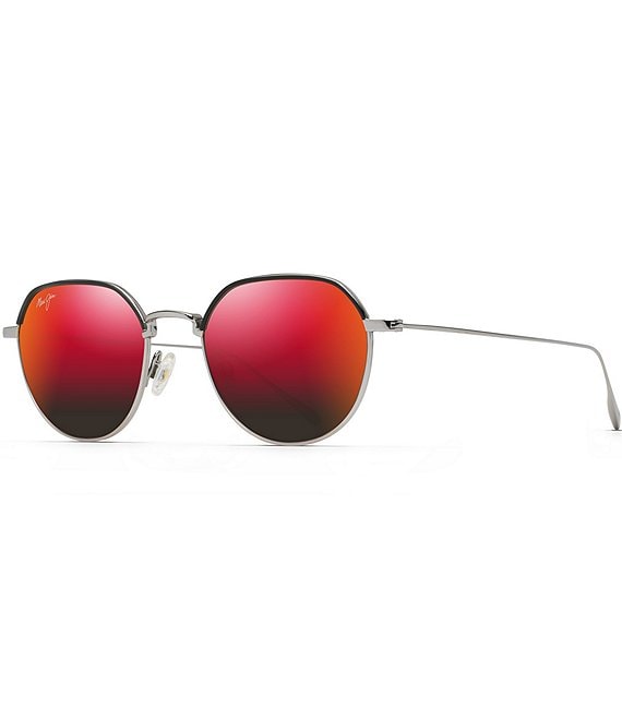 Color:Gunmetal - Image 1 - Unisex Island Eyes 50mm Round Frame Sunglasses